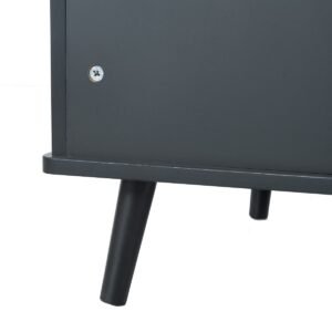 Litter Box Enclosure Storage Bench with Hidden Plug and Three Doors - image 16 Litter Box Enclosure Storage Bench with Hidden Plug and Three Doors view 16