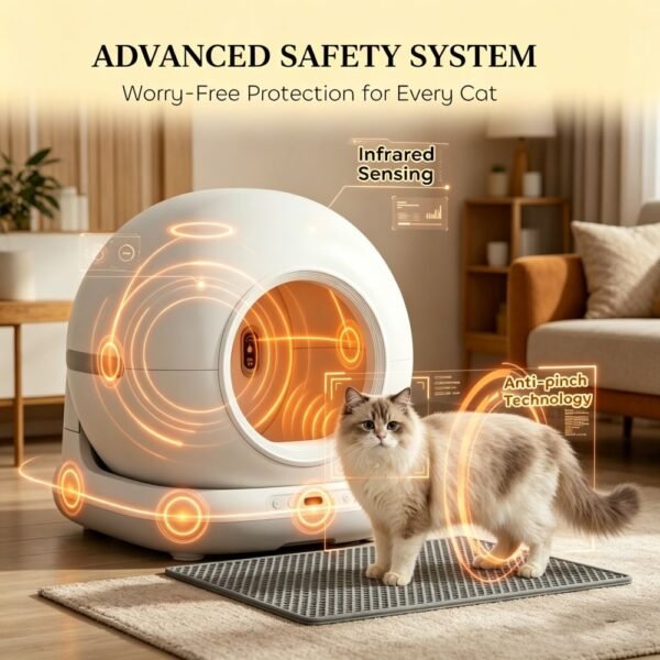 Self-Cleaning Smart Cat Litter Box with UVC Odour Control and App Health Tracking - image 3 Self-Cleaning Smart Cat Litter Box with UVC Odour Control and App Health Tracking view 3