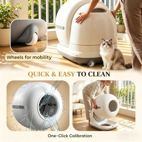 Self-Cleaning Smart Cat Litter Box with UVC Odour Control and App Health Tracking - image 5 Self-Cleaning Smart Cat Litter Box with UVC Odour Control and App Health Tracking view 5