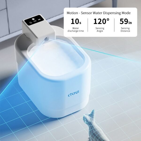 Cordless Pet Water Dispenser with Motion Sensor and 3-Layer Filtration - image 2 Cordless Pet Water Dispenser with Motion Sensor and 3-Layer Filtration view 2
