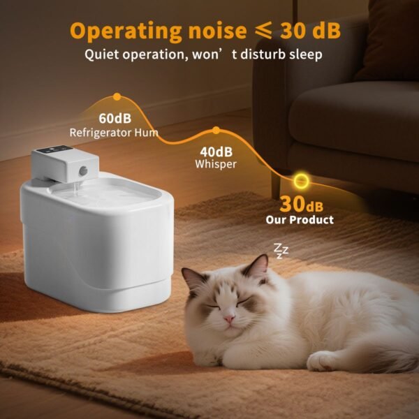 Cordless Pet Water Dispenser with Motion Sensor and 3-Layer Filtration - image 4 Cordless Pet Water Dispenser with Motion Sensor and 3-Layer Filtration view 4