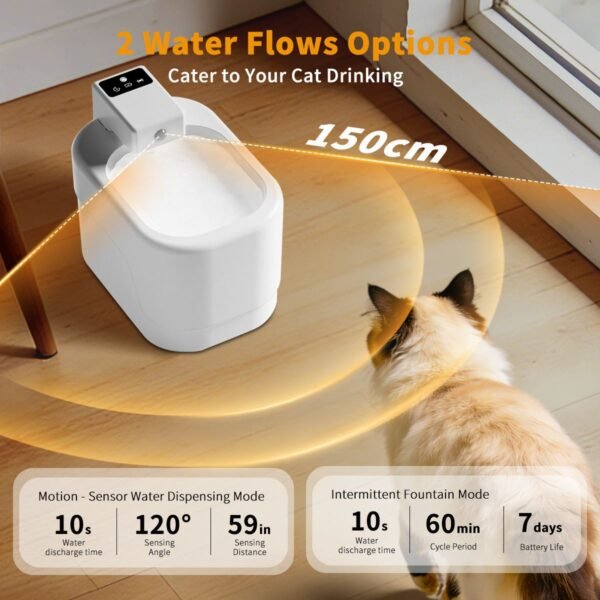 Cordless Pet Water Dispenser with Motion Sensor and 3-Layer Filtration - image 7 Cordless Pet Water Dispenser with Motion Sensor and 3-Layer Filtration view 7