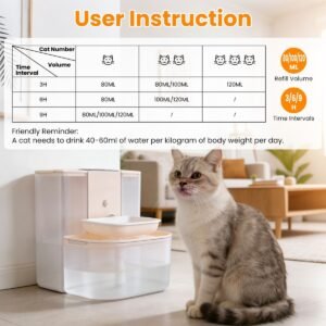 Cordless Smart Pet Water Fountain with Dual Tank Separation, 4.5L