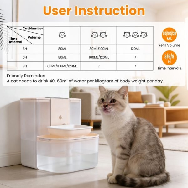 Cordless Smart Pet Water Fountain with Dual Tank Separation, 4.5L - image 1 Cordless Smart Pet Water Fountain with Dual Tank Separation 4.5L