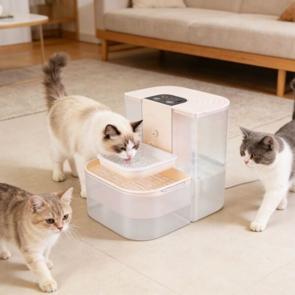 Cordless Smart Pet Water Fountain with Dual Tank Separation, 4.5L - image 5 Cordless Smart Pet Water Fountain with Dual Tank Separation 4.5L view 5