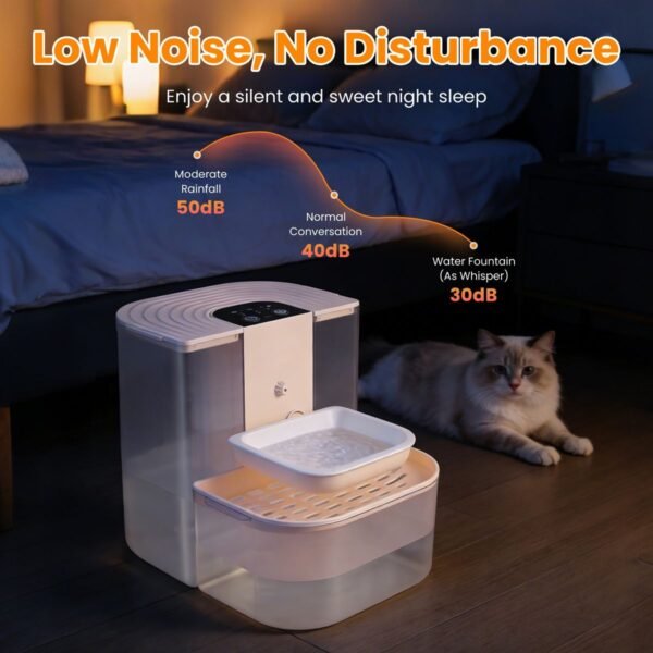Cordless Smart Pet Water Fountain with Dual Tank Separation, 4.5L - image 8 Cordless Smart Pet Water Fountain with Dual Tank Separation 4.5L view 8