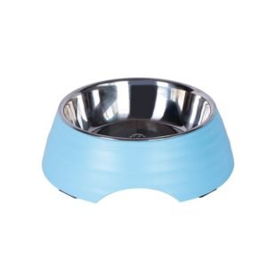 L Concave Wavy Round Pet Bowl Large 21.1×6.7 cm