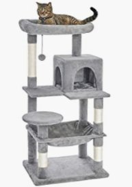 118 cm Cat Tree with One Condo, Grey