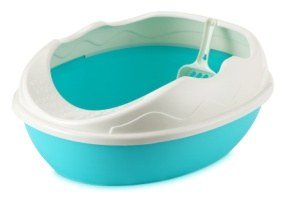 Caja de arena para gatos con ondas