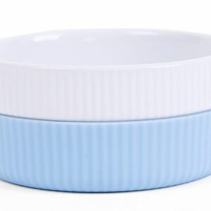 Plato de cerámica rayado mediano