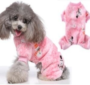 Pink Snowman Four-Leg Fleece MQ Pet Dog Apparel