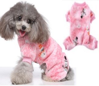 Pink Snowman Four-Leg Fleece MQ Pet Dog Apparel