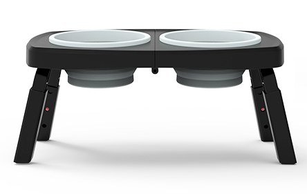 Portable Folding Table With Dual Pet Bowls