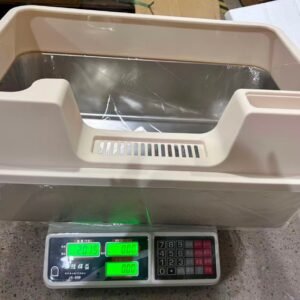 Caja de arena para gatos semicerrada Preferred de acero inoxidable de 60 cm - Gris claro