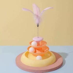 Premium Cat Turntable With Fruit And Cat Feather