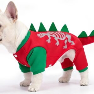 Red Dragon Skeleton Funny Dog Onesie
