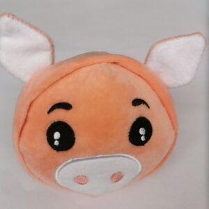 Round Watermelon Plush Dog Toy 12×8 cm