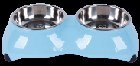 S Paw Print Double Bowl Small