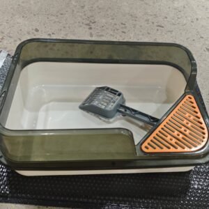 Angled Opening Semi-Enclosed Cat Litter Box