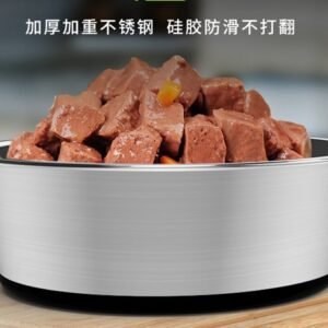 Silicone-Coated Stainless Steel Pet Bowl