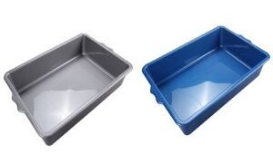 Square Cat Litter Box No Scoop 30×7.8 cm