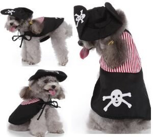 ropa para perros Striped Skull Cape