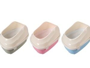 Two-Tier Open Cat Litter Box With Scoop 40×24 cm