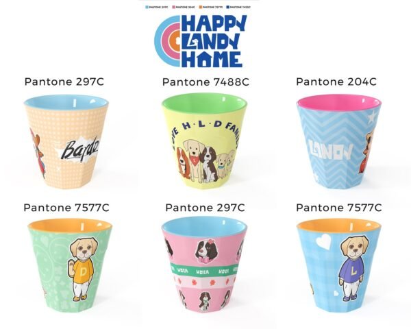 Two-Tone Nine-Sided Cup Melamine