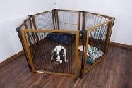Wooden Six-Panel Pet Playpen