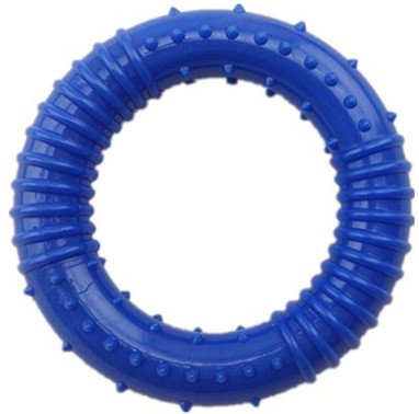 Solid Ribbed Ring Dog Toy, 8 cm
