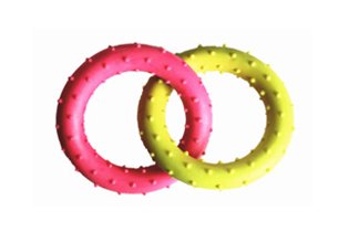 Two-Tone Ring Dog Toy, 13 cm
