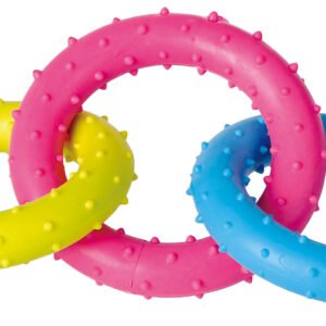Three-Tone Ring Dog Toy, 18.5 cm