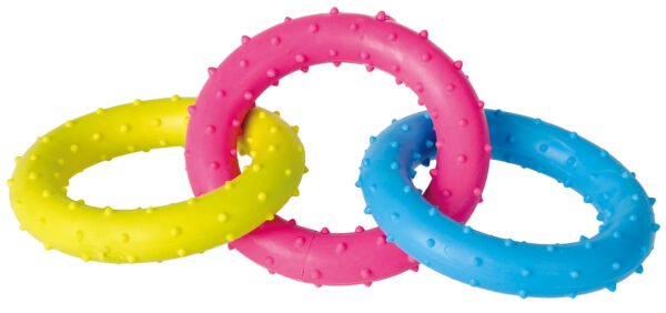 Three-Tone Ring Dog Toy, 18.5 cm