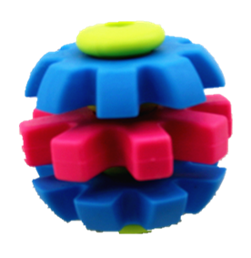 Triple Ring Ball Dog Toy, 6.8 cm