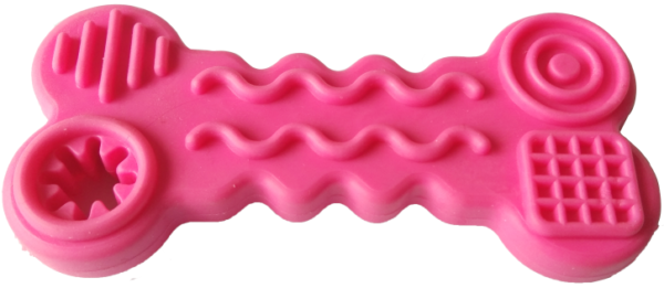 Single Hole Bone Dog Toy, 9.5 cm