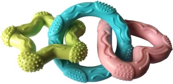 Triple Link Ring Toy for Dogs, 14 cm