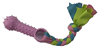 Pacifier Ring Plush Dog Toy, 19 cm