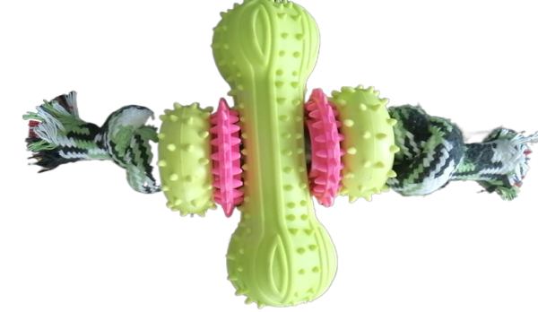 Whistle Barbell Rope Dog Toy, 22.5 cm