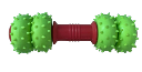Green Mini Barbell Chew Dog Toy, 15 cm