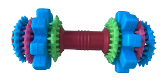Blue Spiky Barbell Chew Dog Toy, 15 cm