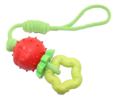 Rope Ball Tug with Chew Ring Dog Toy, 48 cm