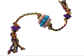 Long Rope Ball Tug Dog Toy, 65 cm