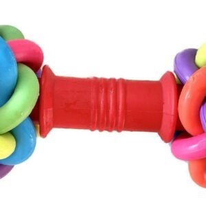 Flower Knot Barbell Tug Dog Toy, 17.3 cm