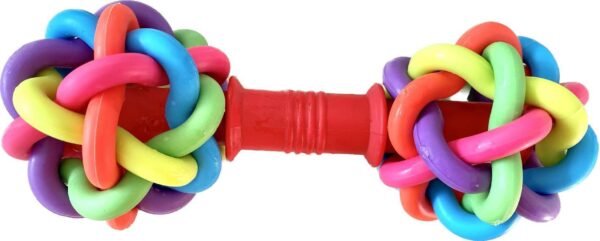 Flower Knot Barbell Tug Dog Toy, 17.3 cm
