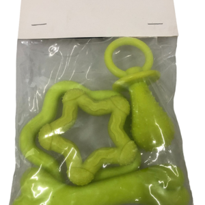 Assorted Rubber Dog Toy Kit, 4 Pieces, Green