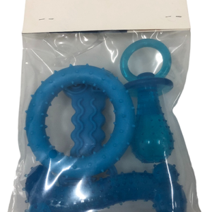 Assorted Rubber Dog Toy Kit, 4 Pieces, Blue
