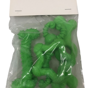 Assorted Rubber Dog Toy Kit, 4 Pieces, Green